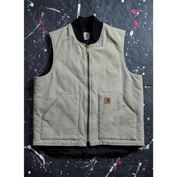Carhartt Other - Carhartt vintage 90s distressed duck canvas insulated chore work vest RARE